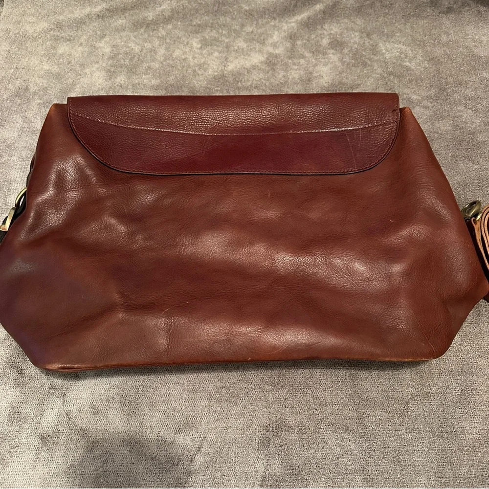 ANONIMO FIORENTINO Brown Leather Messenger Bag Briefcase Made in Italy